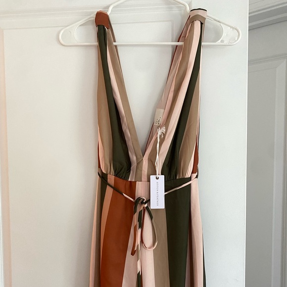 NWT Striped Tie Jumpsuit - Picture 8 of 12